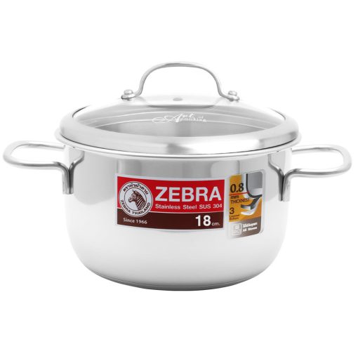 Nồi inox 304 Zebra Extreme nắp kiếng 18cm
