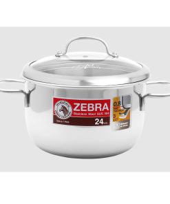 Nồi inox 304 Zebra Extreme nắp kiếng 24cm