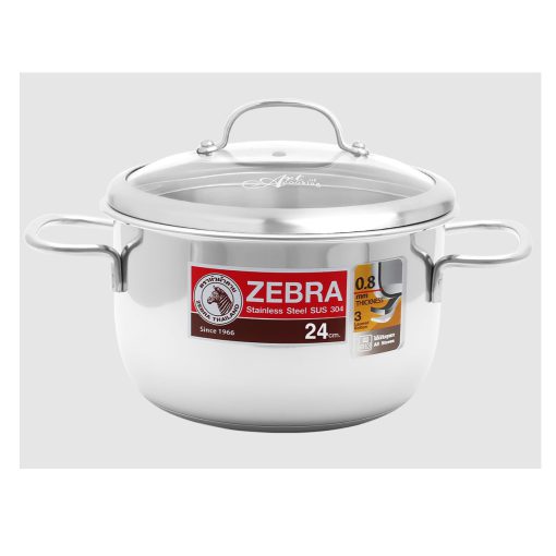 Nồi inox 304 Zebra Extreme nắp kiếng 24cm