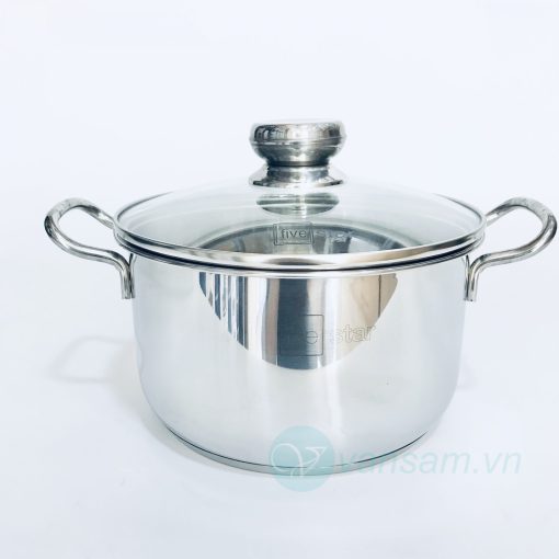 Bộ 3 nồi inox cao cấp Fivestar nắp kiếng - Ảnh 3