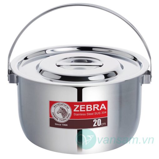Thố inox 304 Zebra Thái Lan 20cm có quai xách