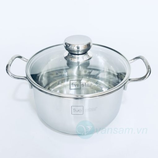 Bộ 3 nồi inox cao cấp Fivestar nắp kiếng - Ảnh 2