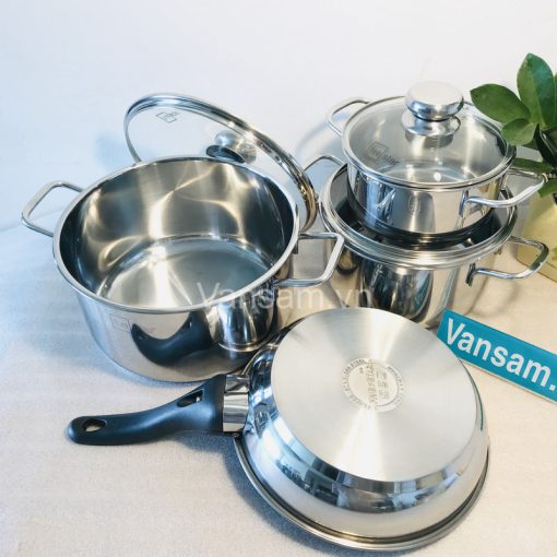 Bộ 4 nồi chảo Fivestar đúc inox 3 đáy - Ảnh 4