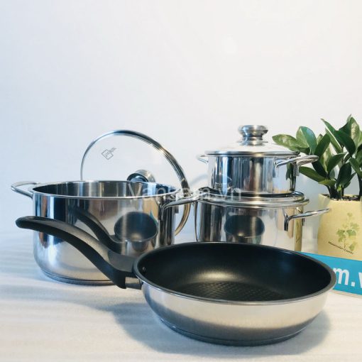 Bộ 4 nồi chảo Fivestar đúc inox 3 đáy - Ảnh 6