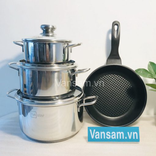 Bộ 4 nồi chảo Fivestar đúc inox 3 đáy - Ảnh 7