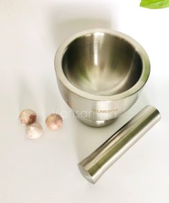 Alternative view of Cối chày inox 304, có nắp đậy