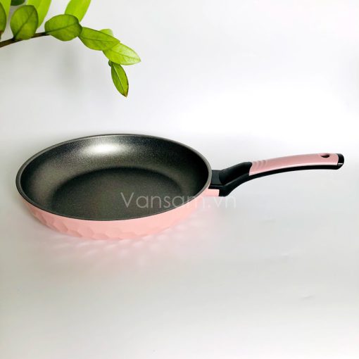 Chảo cạn đá Korea King 28cm màu hồng - Sx tại Hàn Quốc