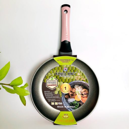 Chảo cạn đá Korea King 28cm màu hồng - Sx tại Hàn Quốc - Ảnh 2