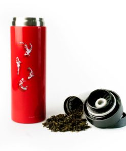 Bình giữ nhiệt inox 304 Zebra Thái Lan 450ml có lọc trà màu đỏ