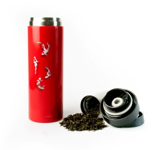 Bình giữ nhiệt inox 304 Zebra Thái Lan 450ml có lọc trà màu đỏ