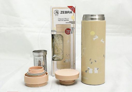 Bình giữ nhiệt inox 304 Zebra Thái Lan 450ml có lọc trà màu đỏ - Ảnh 2