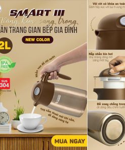 Alternative view of Bình giữ nhiệt inox 304 Zebra Thái Lan 1.5 lít màu đỏ