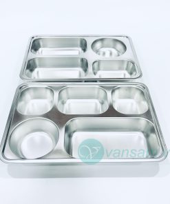 Bộ 2 khay cơm inox 304 size lớn