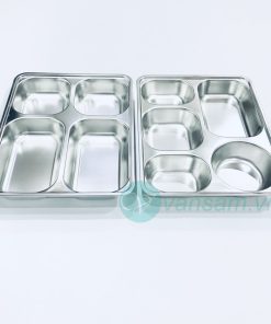 Bộ 2 khay cơm inox 304 size nhỏ