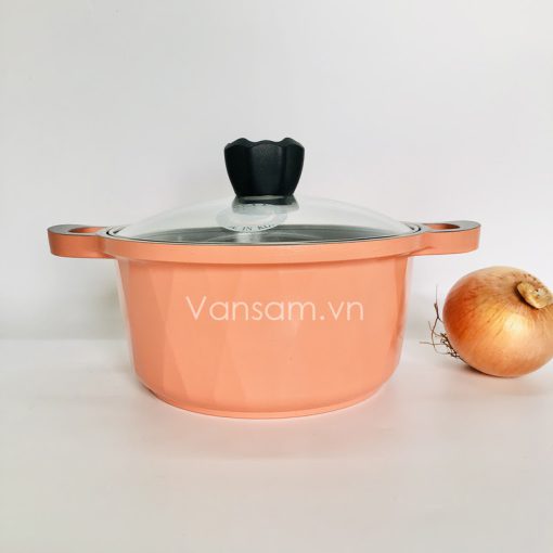 Nồi đá Ceramic Korea King 22cm màu cam - Ảnh 6