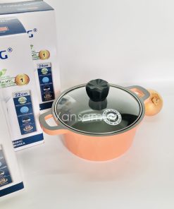 Nồi đá Ceramic Korea King 22cm màu cam