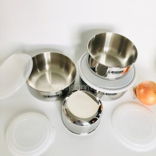 Bộ 4 thố inox 304 Zebra kèm nắp 12-14-16-18cm - Ảnh 3