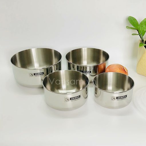 Bộ 4 thố inox 304 Zebra kèm nắp 12-14-16-18cm - Ảnh 7