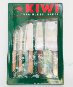 Bộ 5 dao Kiwi Thái Lan cán gỗ - sx tại Thái Lan