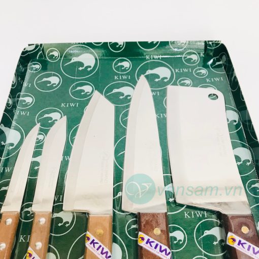 Bộ 5 dao Kiwi Thái Lan cán gỗ - sx tại Thái Lan - Ảnh 2
