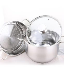 Bộ Nồi Xửng Hấp Nắp Kiếng Fivestar 24cm