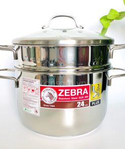 Bộ xửng hấp Zebra nắp kiếng 24cm - Sản xuất tại Thái Lan
