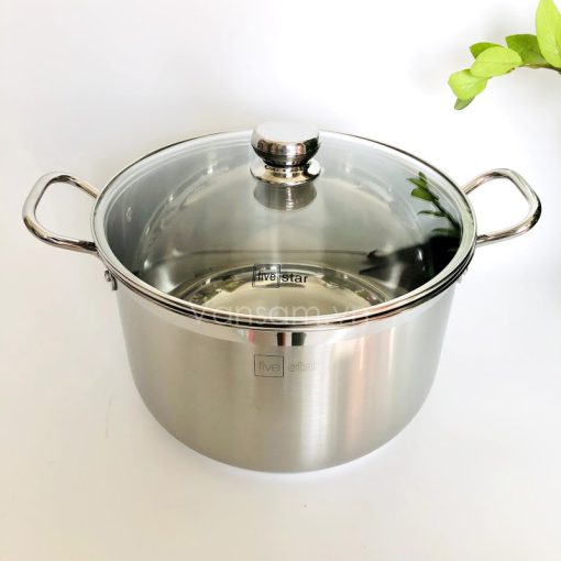 Bộ Nồi Xửng Hấp Nắp Kiếng Fivestar 30cm - Ảnh 4