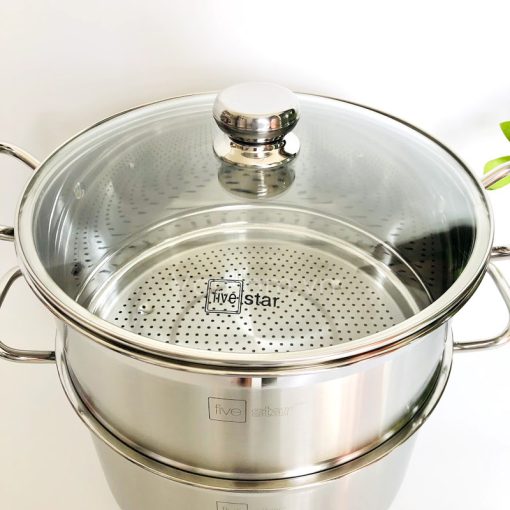 Bộ Nồi Xửng Hấp Nắp Kiếng Fivestar 30cm - Ảnh 2