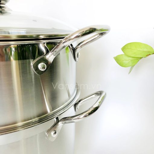 Bộ Nồi Xửng Hấp Nắp Kiếng Fivestar 30cm - Ảnh 3