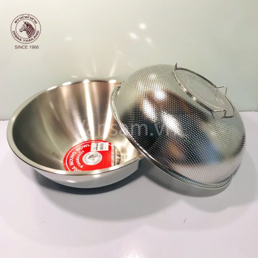 Bộ thau rổ 30cm inox 304 cao cấp - Ảnh 3