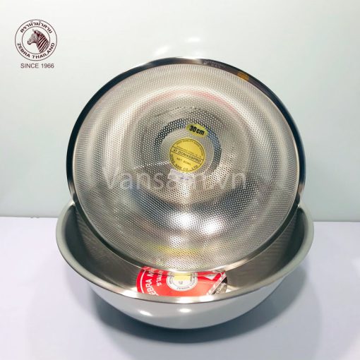Bộ thau rổ 30cm inox 304 cao cấp - Ảnh 2