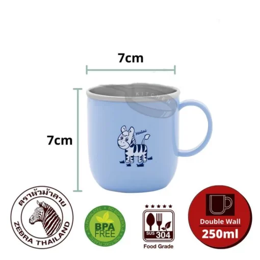 Ca nước inox 304 2 lớp Zebra Thái Lan xanh lá - Ảnh 3