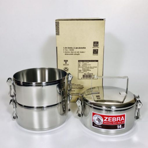 Camen Inox 304 ZEBRA 14cm 3 ngăn khóa mớI - Ảnh 3