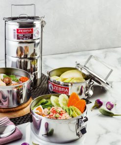 Camen Inox 304 ZEBRA 14cm 3 ngăn khóa mớI