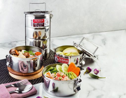 Camen Inox 304 ZEBRA 14cm 3 ngăn khóa mớI