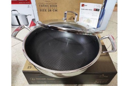 Chảo 3 lớp inox 304 chống dính Fivestar 26cm - Ảnh 3
