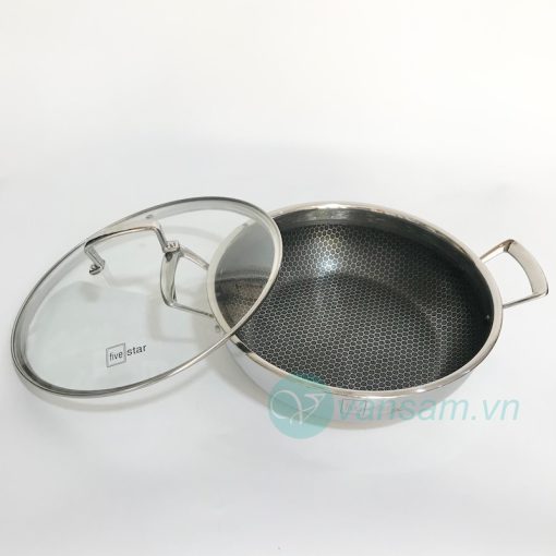 Chảo 3 lớp inox 304 Fivestar Blackcube 28cm chống dính - Ảnh 5