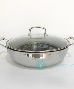 Chảo 3 lớp inox 304 Fivestar Blackcube 28cm chống dính