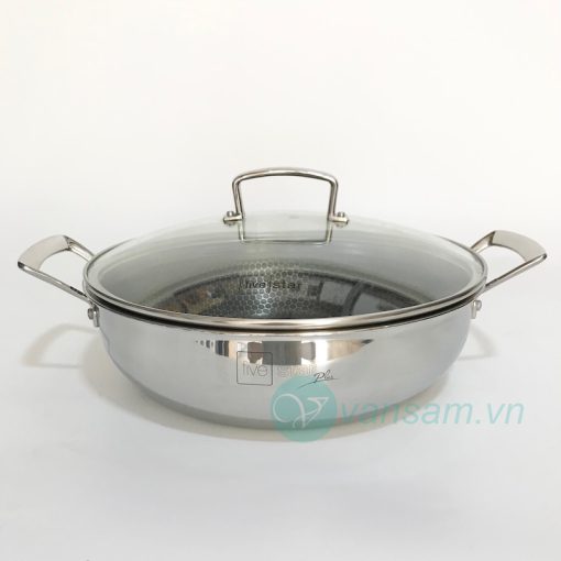 Chảo 3 lớp inox 304 Fivestar Blackcube 28cm chống dính