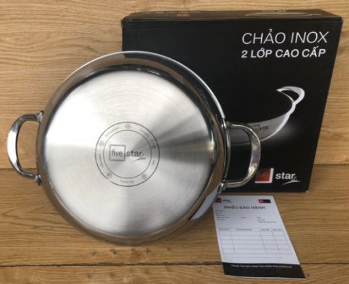 Chảo 3 lớp inox 304 nguyên khối Fivestar 22cm - Ảnh 3