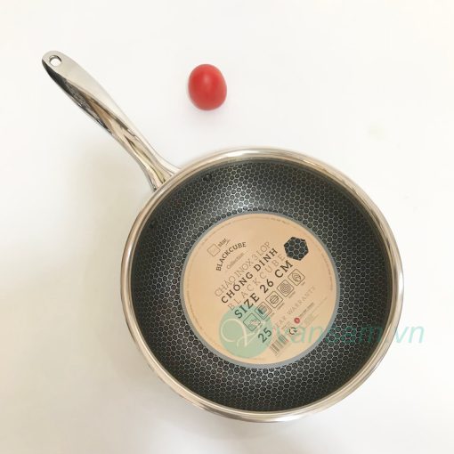 Chảo inox 304 Fivestar Blackcube chống dính 26cm
