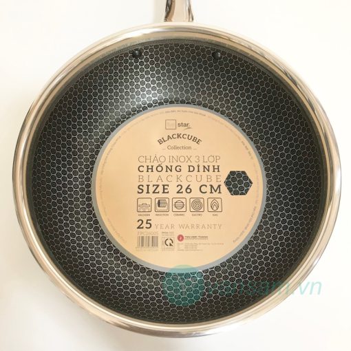 Chảo inox 304 Fivestar Blackcube chống dính 26cm - Ảnh 5