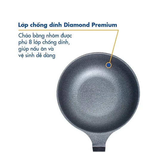 Chảo Korea King Diamond KW26DI Hàn Quốc 26cm - Ảnh 2