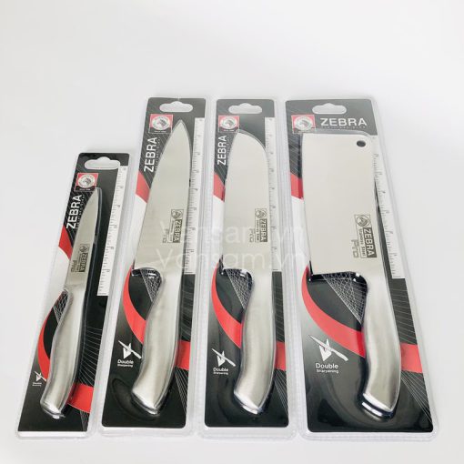 Bộ 4 dao làm bếp Zebra bằng Inox nguyên khối cao cấp - Thái Lan - Ảnh 2