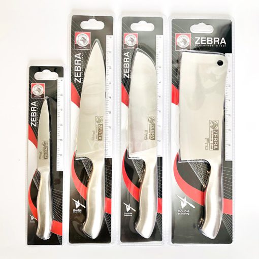Bộ 4 dao làm bếp Zebra bằng Inox nguyên khối cao cấp - Thái Lan