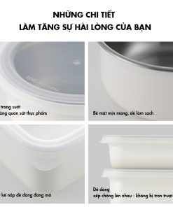 Alternative view of Hộp đựng thực phẩm inox 304 Edelkochen 1400ml màu vàng