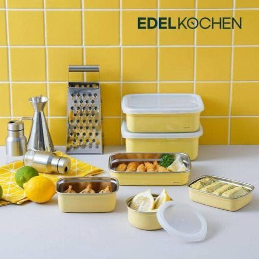 Hộp đựng thực phẩm inox 304 Edelkochen 1400ml màu kem - Ảnh 6
