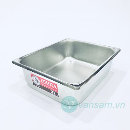 Khay thực phẩm inox 304 Zebra Thái Lan 32cm sâu lòng