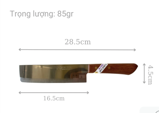 Dao thái rau củ Kiwi cán gỗ KW172 - Ảnh 2