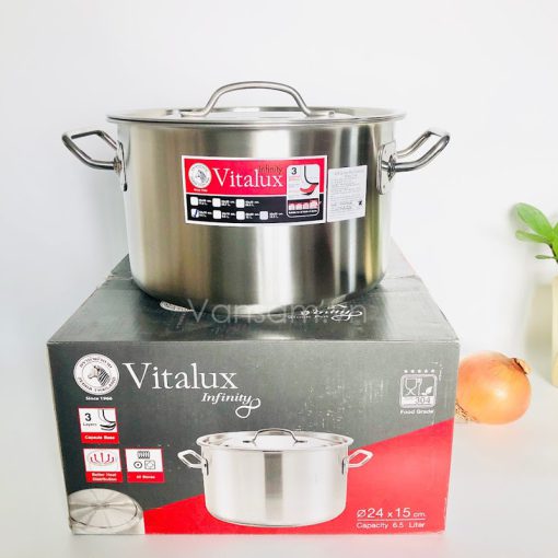 Nồi Inox 304 Zebra 3 đáy nắp Inox 24x15cm 6.5L - Ảnh 2